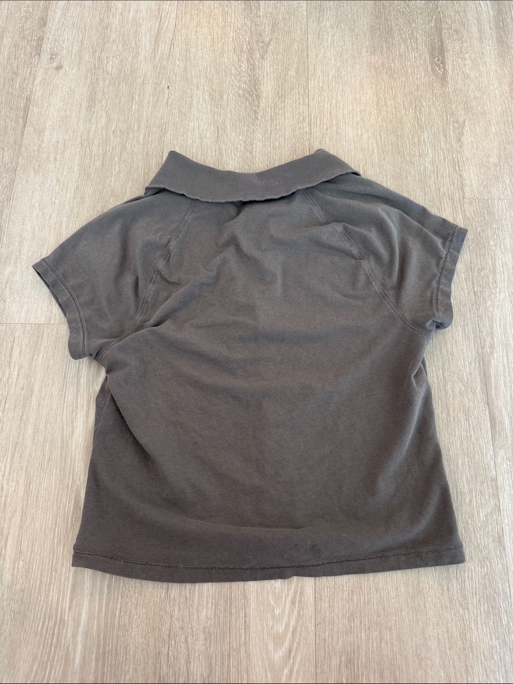 Skims Grey Cotton Polo Top - Picture 3 of 3